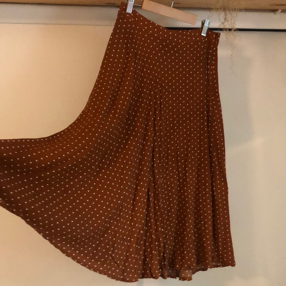 H&M polka dotted terracotta skirt lightly worn